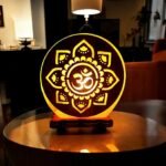 Lampe en Sel de l’Himalaya Mandala Om