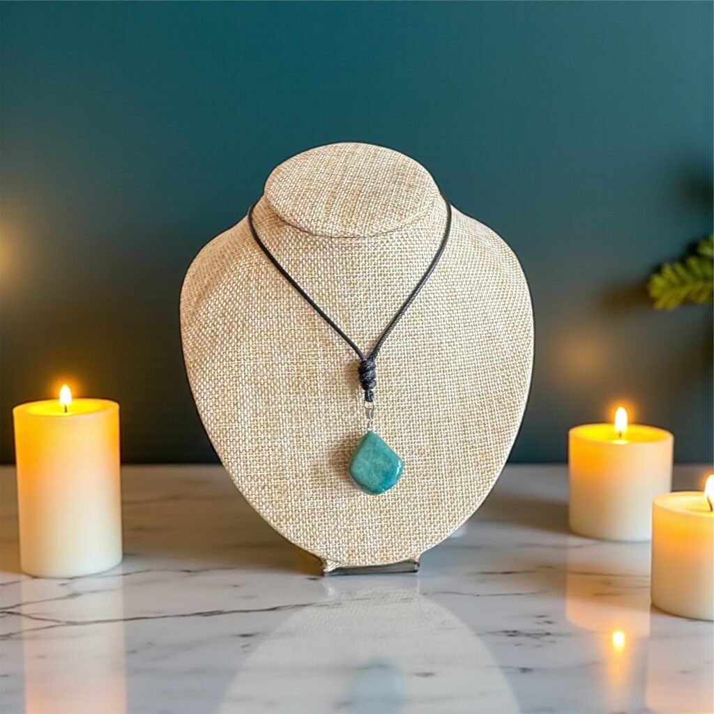 Pendentif Amazonite cordon