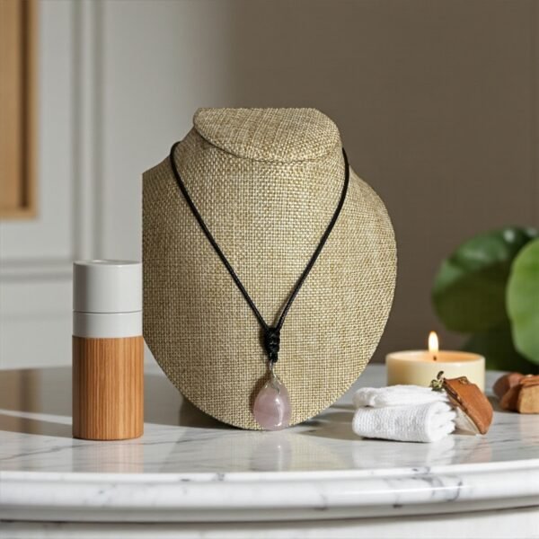 Pendentif Quartz Rose