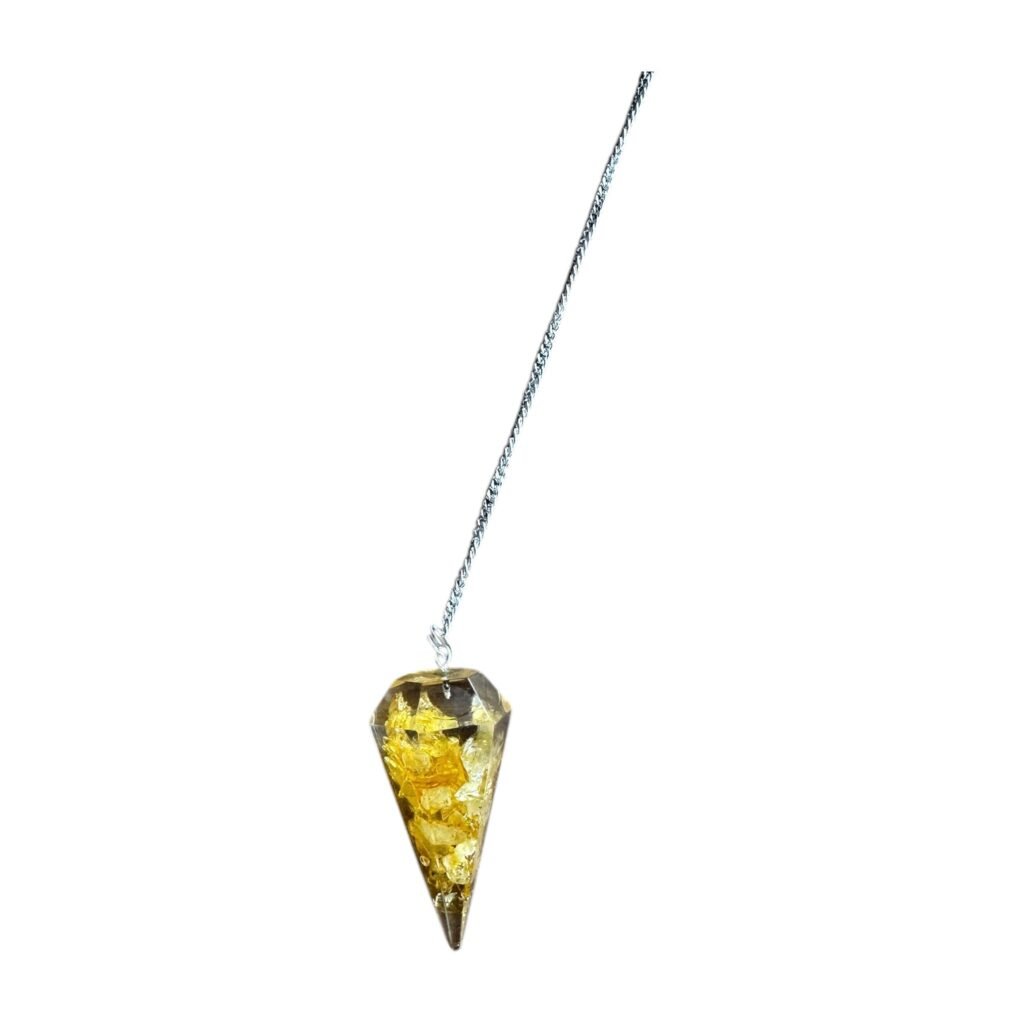Pendule Divinatoire Orgonite Citrine