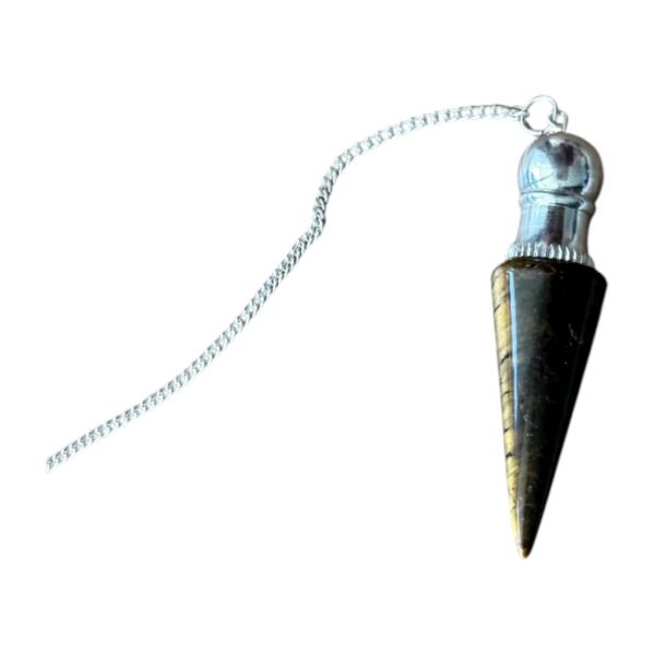 Pendule Œil de Tigre Métal