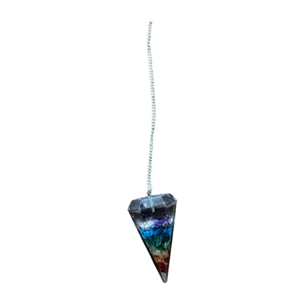 Pendule Divinatoire en Orgonite 7 Chakras