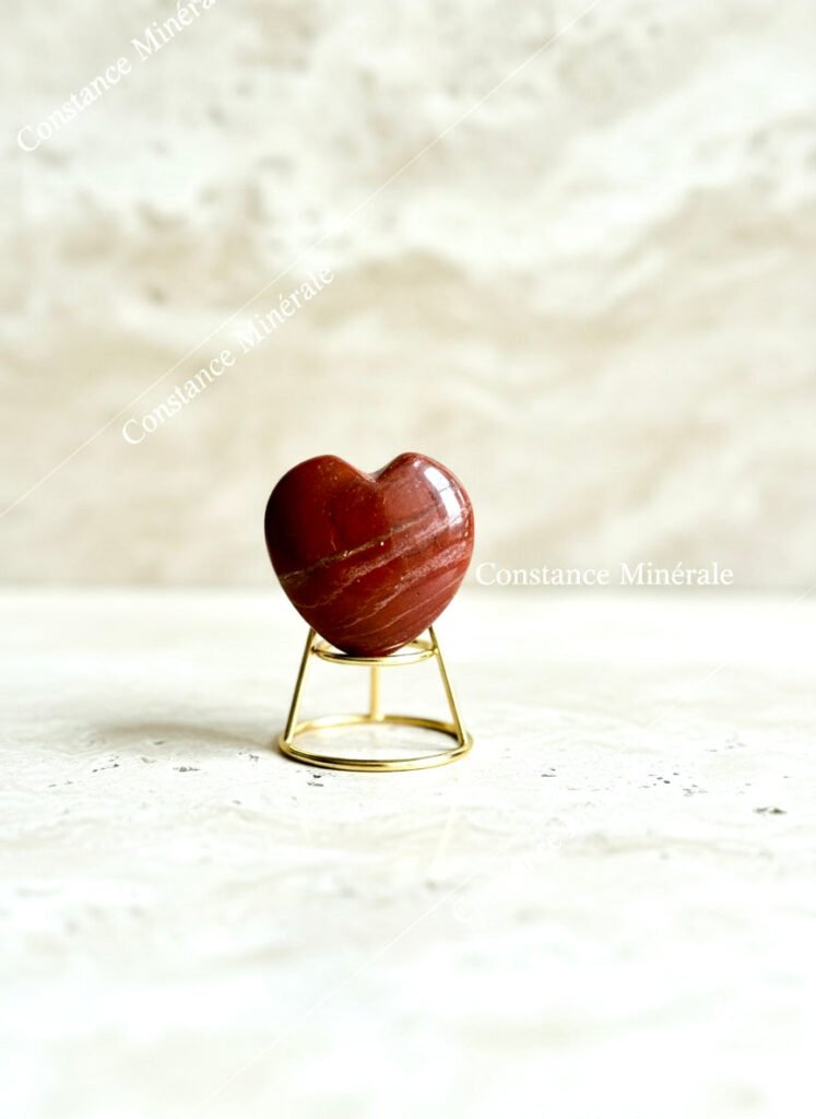 Cœur en Calcite Rouge A