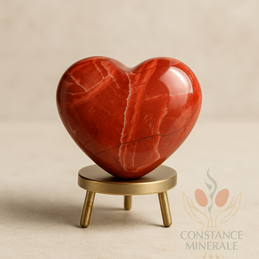 Cœur en Calcite Rouge A