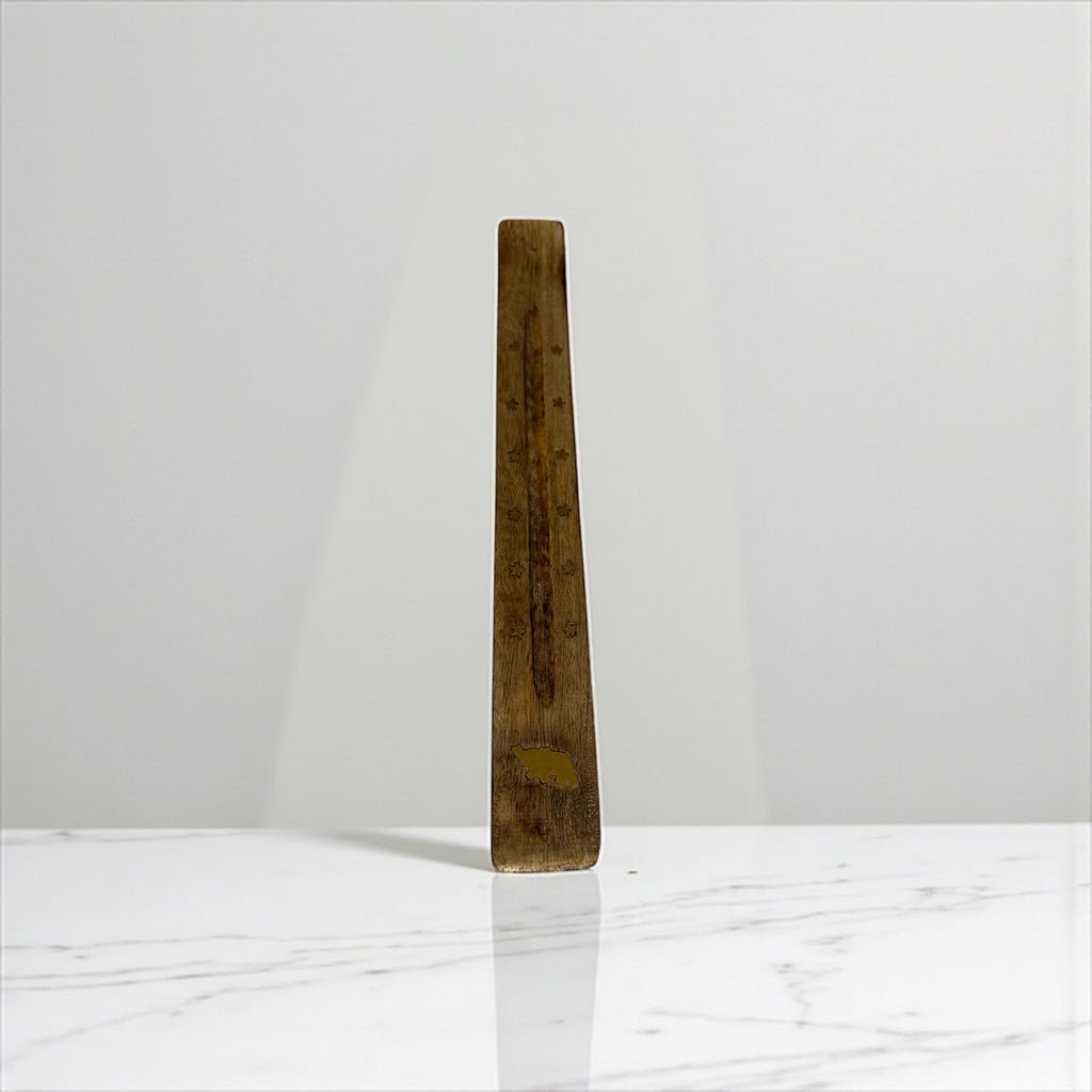 Porte-encens artisanal en bois