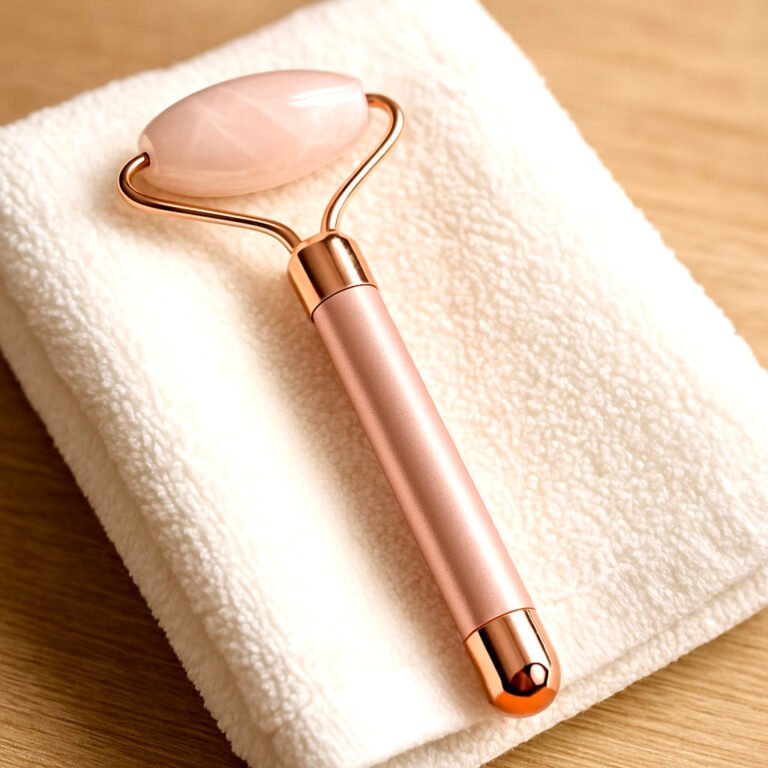 Rouleau de massage en Quartz Rose