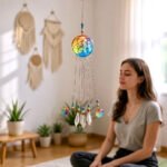 Suspension fleur de vie 7 chakras